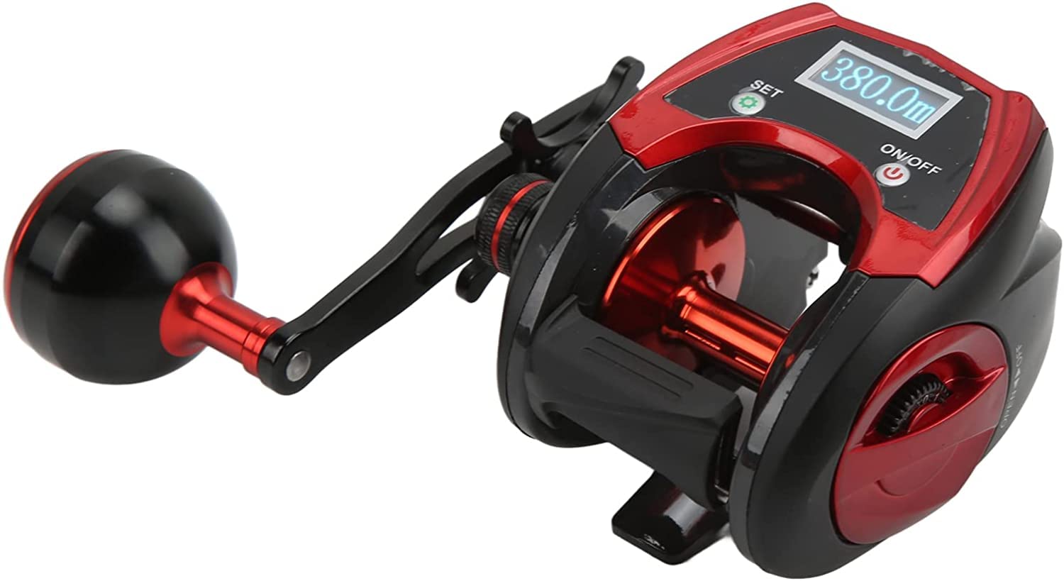 Amazon | 6.4：1極釣りリール、大容量ガラスライン、釣り用ケース付き